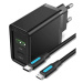 Set Vention 2-Port USB (A+C) (18W + 20W PD) Black + USB-C 2.0 to Micro USB 2A 1M Black