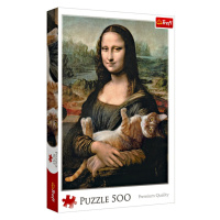 Puzzle 500 dílků Mona Lisa a kočka