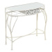 Odkládací stolek ve francouzském stylu kovový 82x39x76 cm bílý