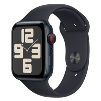 Apple Watch SE Cellular 44mm Temně inkoustový hliník s temně inkoustovým sportovním řemínkem - M