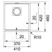 FRANKE Kubus 2 Fragranitový dřez KNG 110-37, 410x460 mm, šedý kámen 125.0671.880