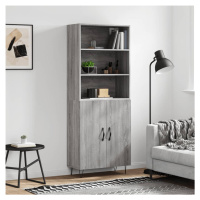 vidaXL Skříň highboard šedá sonoma 69,5 x 34 x 180 cm kompozitní dřevo