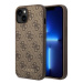 Guess GUHCP14SG4GFBR hard silikonové pouzdro iPhone 14 6.1" brown 4G Metal Gold Logo