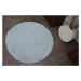 Dywany Lusczow Kulatý koberec SHAGGY MICRO stříbrný