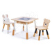 Dřevěný dětský nábytek Forest table and Chairs Tender Leaf Toys stůl s úložným prostorem a dvě ž