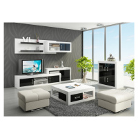 ArtCross Obývací stěna VERIN 1 Barva: Bílá / černý lesk