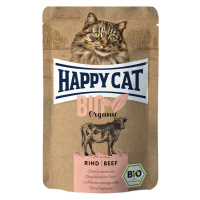 Happy Cat Bio Pouch 6 × 85 g - bio hovězí