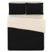 Černo-krémové bavlněné povlečení na dvoulůžko/prodloužené s prostěradlem 200x220 cm – Mila Home