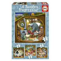 EDUCA Puzzle Lesní příběhy 4v1 (12,16,20,25 dílků)