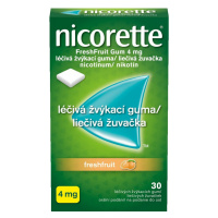 NICORETTE Freshfruit 4 mg Léčivá žvýkací guma 30 kusů