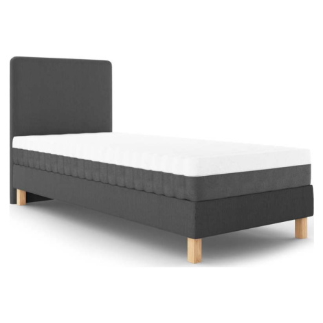 Tmavě šedá jednolůžková postel Mazzini Beds Lotus, 90 x 200 cm Cosmopolitan design