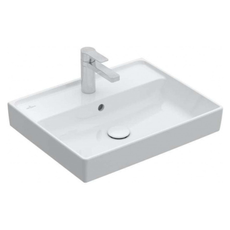 VILLEROY & BOCH Collaro Umyvadlo 60x47 cm, s přepadem, otvor pro baterii, CeramicPlus, alpská bí