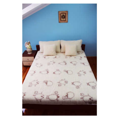 Merino Deka z ovčí vlny 160x200 cm - ovečky