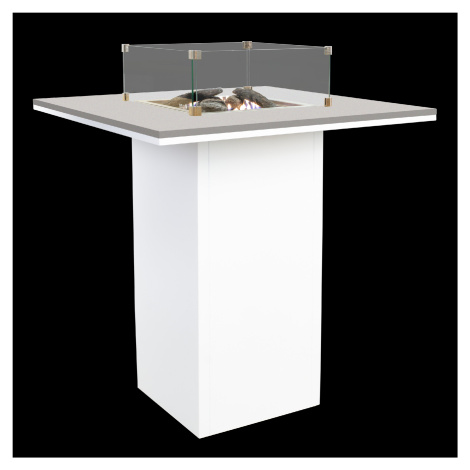 Stůl s plynovým ohništěm COSI Cosiloft barový stůl bílý rám / šedá deska HM5980130