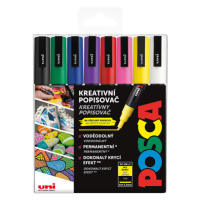 Akrylové popisovače POSCA, PC-3M - mix 8 základních barev