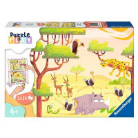Ravensburger 05594 puzzle & play dobrodružství na safari 2x24 dílků