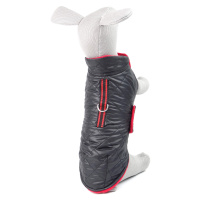 Vsepropejska Frosty prošitá zimní bunda pro psa Barva: Černo-červená, Délka zad (cm): 28, Obvod 