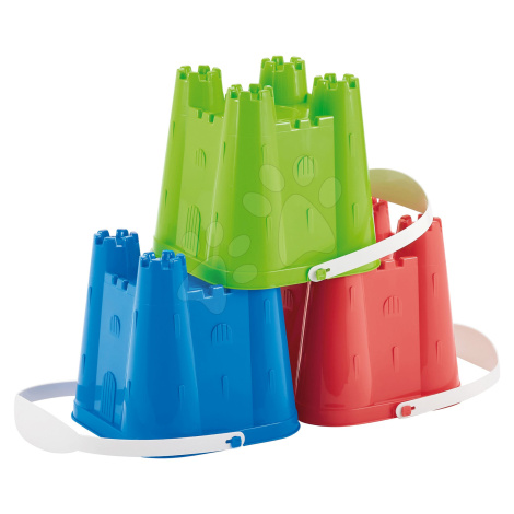 Écoiffier plastový kbelík pro děti Hrad střední 610 červený/modrý/zelený Ecoiffier