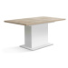 Jídelní stůl rozkládací Erra 160-200x90 cm (bílá, dub)