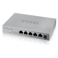 Zyxel XMG-105 5 Ports 2,5G + 1 SFP+, 4 ports 70W total PoE++ Desktop MultiGig unmanaged Switch