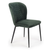 Jídelní židle MANNY – samet, více barev Tmavě zelená