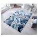 Flair Rugs koberce Kusový koberec Hand Carved Aurora Denim Blue - 120x170 cm