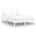 Rám postele bílý masivní dřevo 160 × 200 cm, 3105806