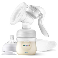 AVENT Ruční odsávačka mateřského mléka včetně 125ml lahvičky Natural a 2 x kojicí vložky SCF430/