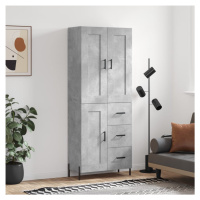 vidaXL Skříň highboard betonově šedá 69,5x34x180 cm kompozitní dřevo