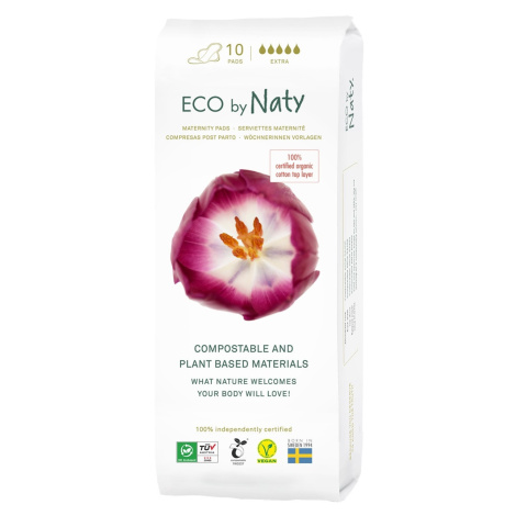 Eco Naty Dámské ECO mateřské vložky po porodu Naty (10 ks) Eco by Naty