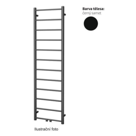 Kombinovaný radiátor Isan Aura 1140/300 S40 černý samet středové připojení DDIN11400300CSMS
