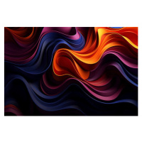 Ilustrace Abstract 3d wave stripe pattern background, zhengshun tang, 40 × 26.7 cm