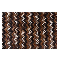 Hnědý kožený koberec 160x230 cm BALAT, 74093