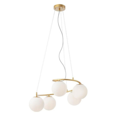 Redo 01-2719 - Lustr na lanku VOLLEY 5xE14/28W/230V zlatá 01-2719