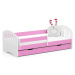 Ak furniture Dětská postel PLAY 180x80 cm růžová