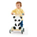 Dřevěné chodítko Panda Activity Walker Eichhorn s gumovými kolečky a úložným prostorem od 12 měs