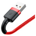 Baseus Cafule extra odolný nylonem opletený kabel USB / Lightning QC3.0 2,4A 1m red