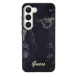 Guess GUHCS23SHTMRSK hard silikonové pouzdro Samsung Galaxy S23 5G black Golden Marble Collectio