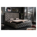 LuxD 28715 Designová postel Laney II 160 x 200 cm šedý samet