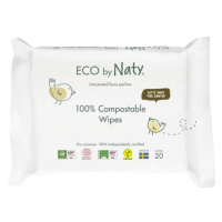 ECO BY NATY Vlhčené ubrousky cestovní neparfémované Sensitive Eco 20 ks