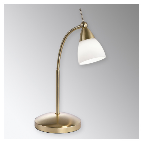 Paul Neuhaus Mosazná LED stolní lampa Pino se stmívačem