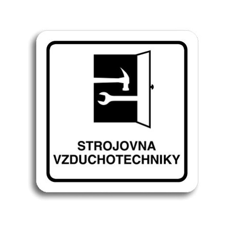 Accept Piktogram "strojovna vzduchotechniky" (80 × 80 mm) (bílá tabulka - černý tisk)