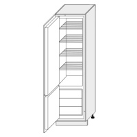 ArtExt Kuchyňská skříňka vysoká pro vestavnou lednici ESSEN | D14DL 60 207 Barva korpusu: Bílá