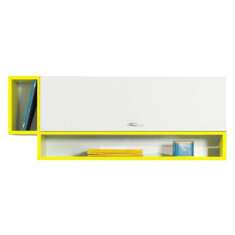 Závěsné skříňky Mobi 100 cm, bílá / žlutá BAUMAX
