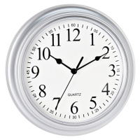 SEGNALE Nástěnné hodiny ručičkové 22,5 cm stříbrný rám KO-837000300stri