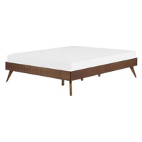 BELIANI postel BERRIC 140 × 200 cm, dřevěná, tmavá