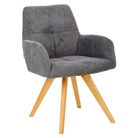 Linea Natura ŽIDLE S PODRUČKAMI, tkaná látka, antracitová