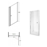 HOPA Bezrámové sprchové dveře SINCO BARVA rámu Chrom/Leštěný hliník (ALU), Rozměr A 80 cm, Rozmě