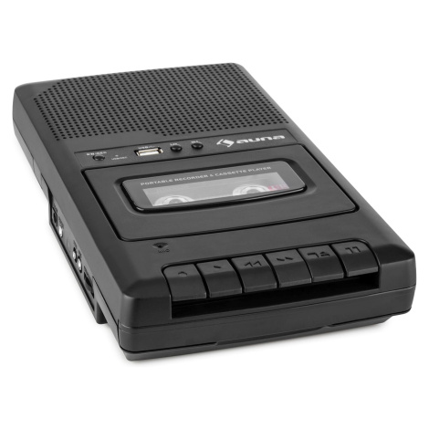 Auna RQ-132USB, kazetový magnetofon, diktafon, kazety, rekordér, mikro USB