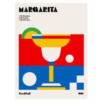 Ilustrace Margarita Bauhaus Cocktail, Retrodrome, 30 × 40 cm